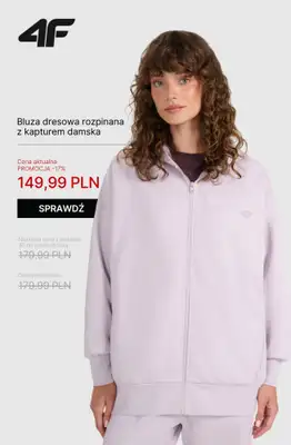 4F - gazetka promocyjna Bluzy i spodnie dresowe dla niej – super oferty! od środy 05.11  - strona 12