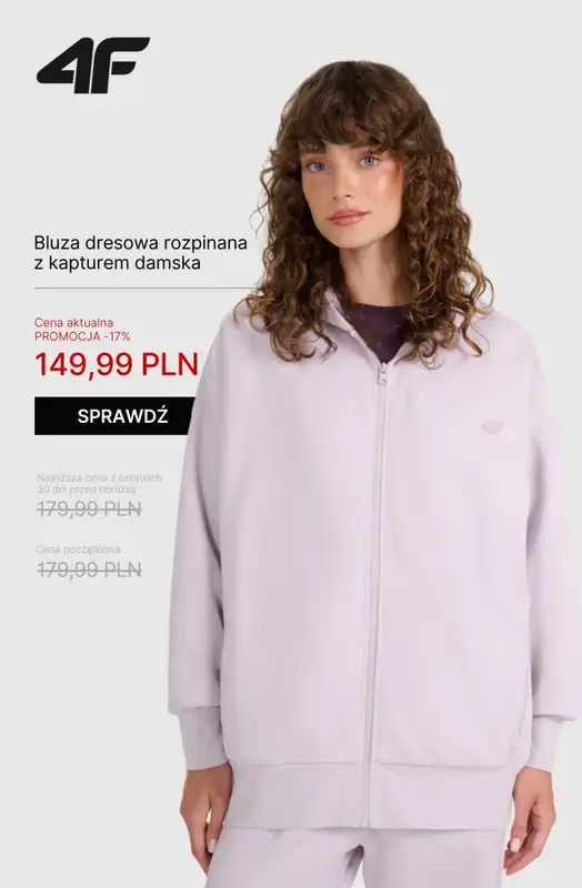 4F - gazetka promocyjna Bluzy i spodnie dresowe dla niej – super oferty! od środy 05.11  - strona 12