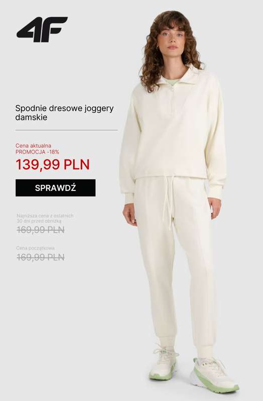 4F - gazetka promocyjna Bluzy i spodnie dresowe dla niej – super oferty! od środy 05.11  - strona 9