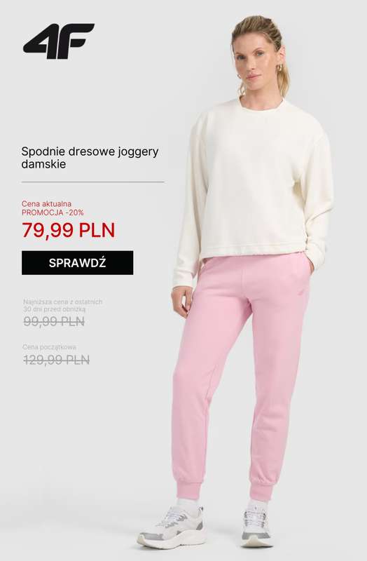 4F - gazetka promocyjna Bluzy i spodnie dresowe dla niej – super oferty! od środy 05.11  - strona 7