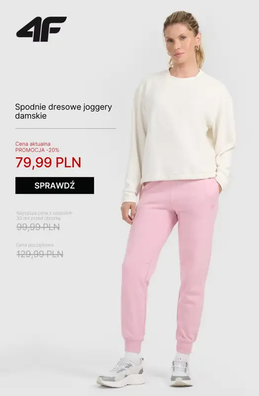 4F - gazetka promocyjna Bluzy i spodnie dresowe dla niej – super oferty! od środy 05.11  - strona 7
