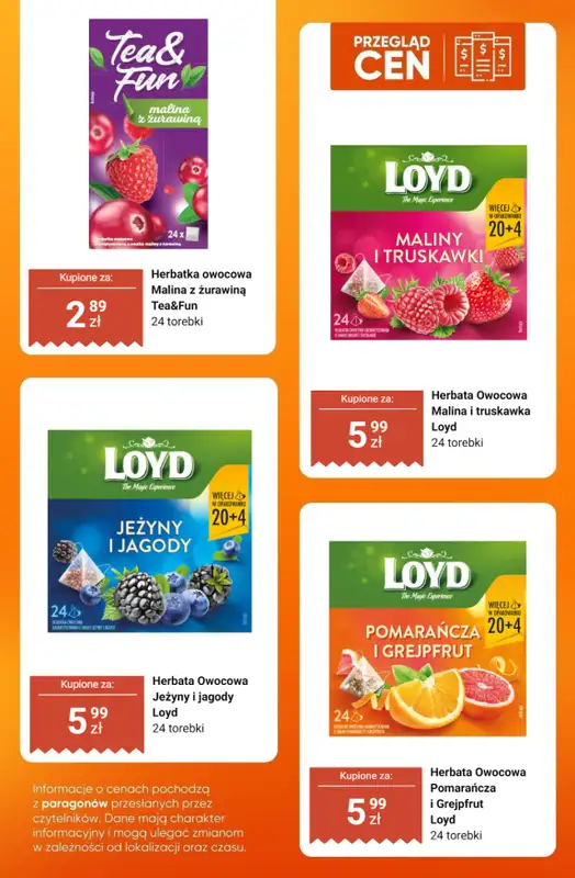 Dino - gazetka promocyjna Herbaty - przegląd cen od czwartku 06.11 do środy 12.11 - strona 5