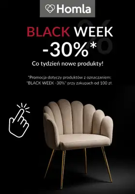 Homla - gazetka promocyjna -30% na meble od środy 05.11 do niedzieli 09.11