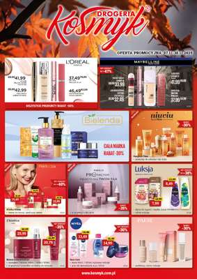 Drogeria Kosmyk - gazetka promocyjna Gazetka od piątku 07.11 do niedzieli 30.11