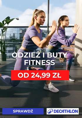 Decathlon - gazetka promocyjna Odzież i buty fitness od 24,99 zł od środy 05.11 