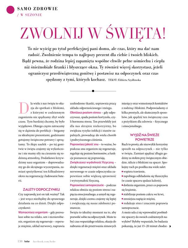 Hebe - gazetka promocyjna Magazyn od środy 05.11 do środy 31.12 - strona 130