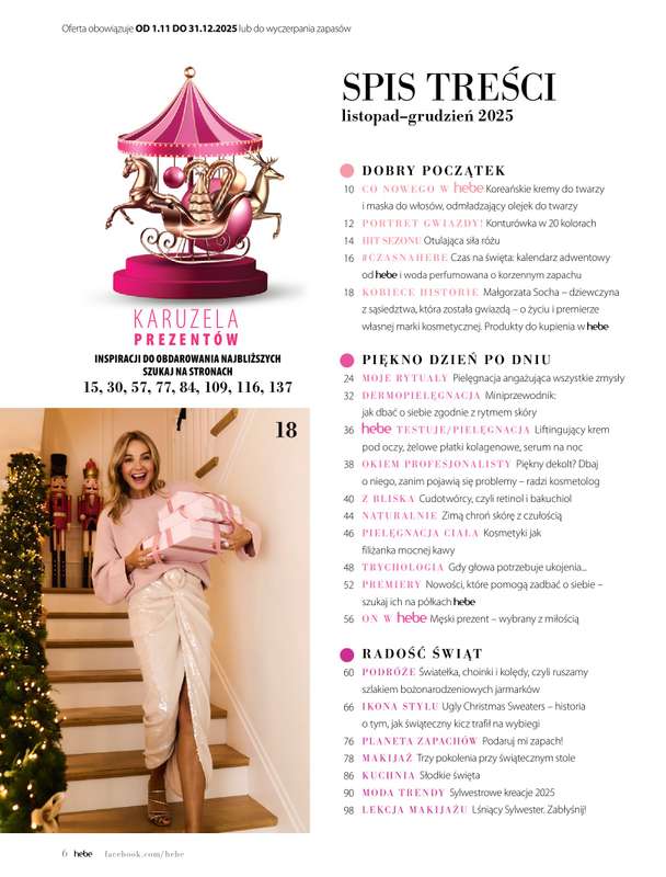 Hebe - gazetka promocyjna Magazyn od środy 05.11 do środy 31.12 - strona 6