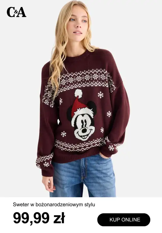 C&A - gazetka promocyjna Swetry świąteczne od 99,99 zł od środy 05.11 do czwartku 13.11 - strona 2