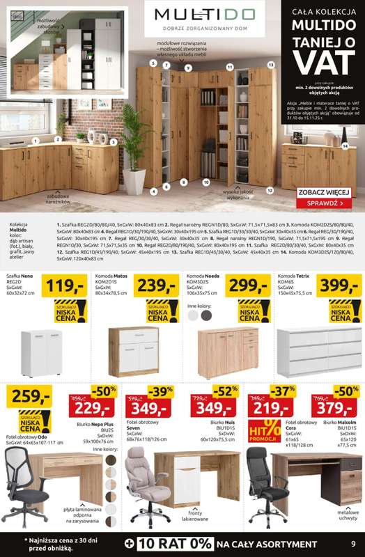 BLACK FRIDAY - gazetka promocyjna Black Red White | Black Weeks do -55% na setki mebli i dodatków. od czwartku 30.10 do niedzieli 16.11 - strona 9