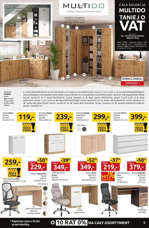 BLACK FRIDAY - gazetka promocyjna Black Red White | Black Weeks do -55% na setki mebli i dodatków. od czwartku 30.10 do niedzieli 16.11 - strona 9