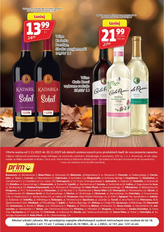 Prim Market - gazetka promocyjna Oferta alkoholowa  do niedzieli 30.11 - strona 8