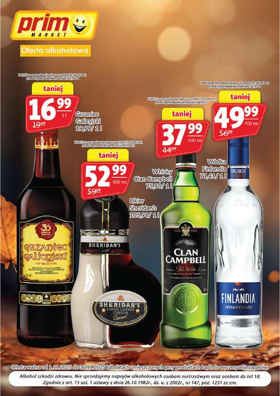Prim Market - gazetka promocyjna Oferta alkoholowa  do niedzieli 30.11