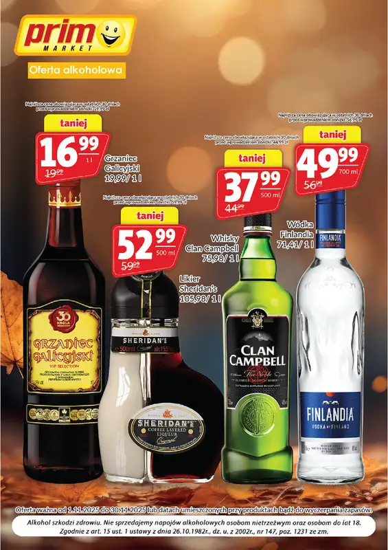 Prim Market - gazetka promocyjna Oferta alkoholowa  do niedzieli 30.11