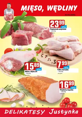 Delikatesy Justynka - gazetka promocyjna Plakaty promocyjne od czwartku 06.11 do niedzieli 09.11