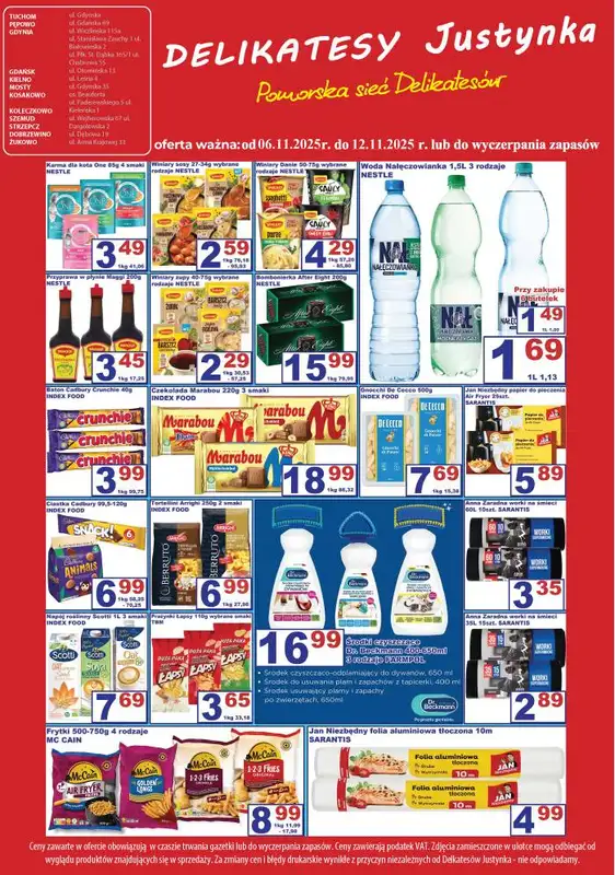 Delikatesy Justynka - gazetka promocyjna Gazetka od czwartku 06.11 do środy 12.11 - strona 3