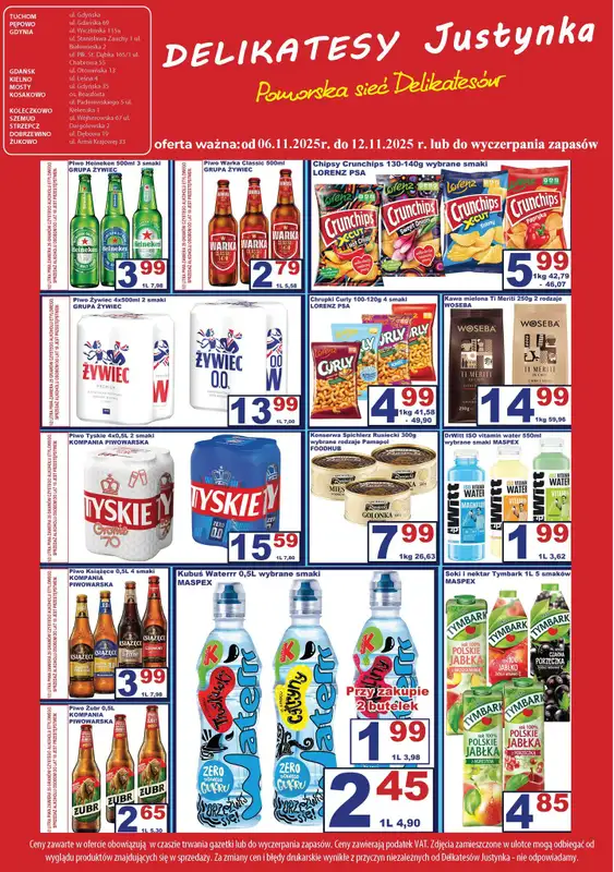 Delikatesy Justynka - gazetka promocyjna Gazetka od czwartku 06.11 do środy 12.11 - strona 4