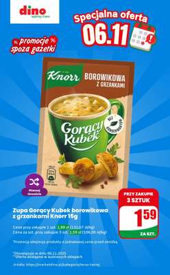 Dino - gazetka promocyjna Gorący Kubek - oferta na 06.11 | Promocje spoza gazetki od czwartku 06.11 do czwartku 06.11