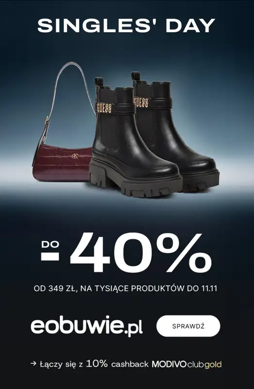 eobuwie.pl - gazetka promocyjna Do -40% SINGLES' DAY  