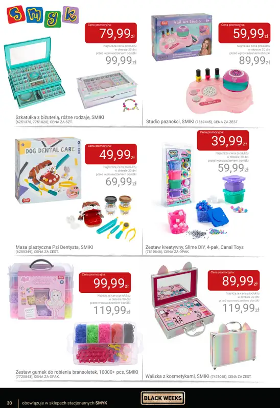 Smyk - gazetka promocyjna Katalog Smyk - BLACK WEEKS od czwartku 06.11 do wtorku 25.11 - strona 30