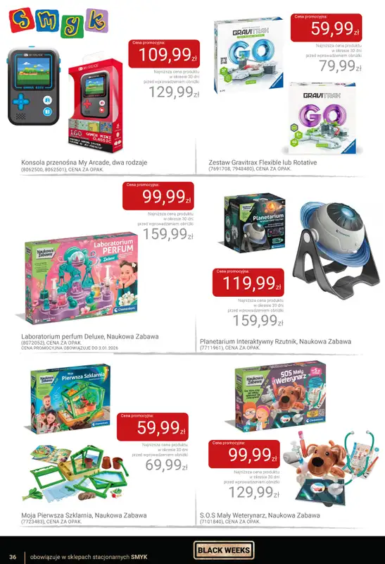 Smyk - gazetka promocyjna Katalog Smyk - BLACK WEEKS od czwartku 06.11 do wtorku 25.11 - strona 36