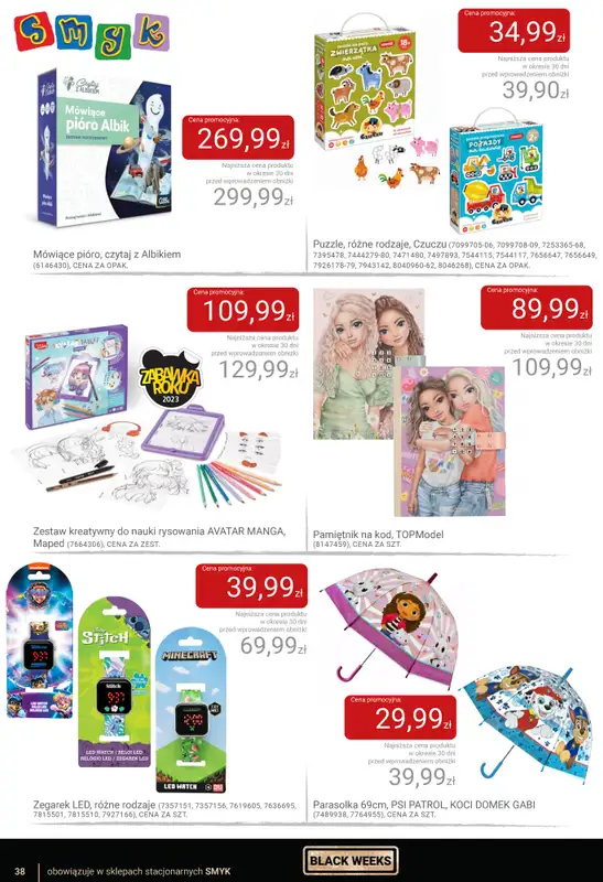 Smyk - gazetka promocyjna Katalog Smyk - BLACK WEEKS od czwartku 06.11 do wtorku 25.11 - strona 38