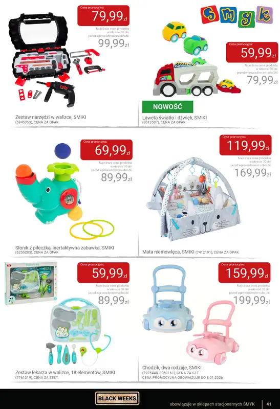 Smyk - gazetka promocyjna Katalog Smyk - BLACK WEEKS od czwartku 06.11 do wtorku 25.11 - strona 41
