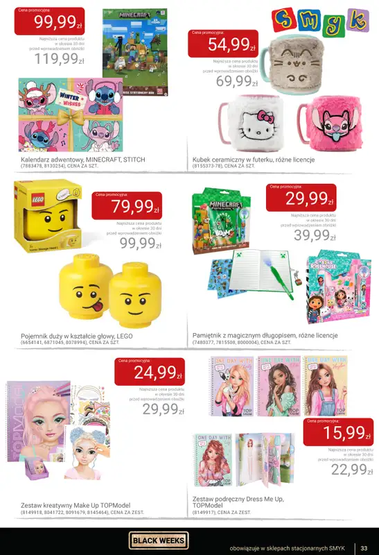 Smyk - gazetka promocyjna Katalog Smyk - BLACK WEEKS od czwartku 06.11 do wtorku 25.11 - strona 33