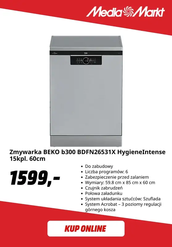 Media Markt - gazetka promocyjna -50% na drugi tańszy produkt Beko od czwartku 06.11 do niedzieli 16.11 - strona 8