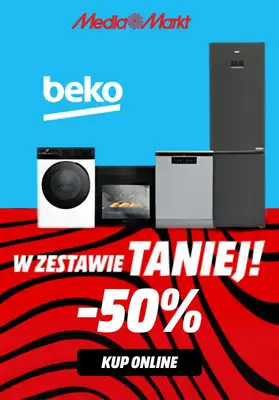 Media Markt - gazetka promocyjna -50% na drugi tańszy produkt Beko od czwartku 06.11 do niedzieli 16.11