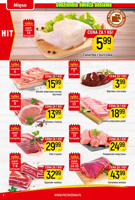 Delikatesy Piotruś Pan - gazetka promocyjna Gazetka od czwartku 06.11 do soboty 15.11 - strona 4