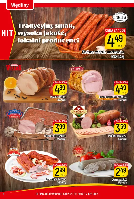 Delikatesy Piotruś Pan - gazetka promocyjna Gazetka od czwartku 06.11 do soboty 15.11 - strona 6