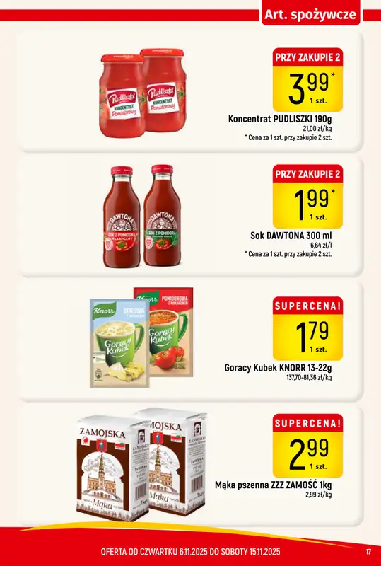 Delikatesy Piotruś Pan - gazetka promocyjna Gazetka od czwartku 06.11 do soboty 15.11 - strona 17