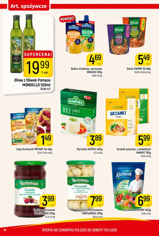 Delikatesy Piotruś Pan - gazetka promocyjna Gazetka od czwartku 06.11 do soboty 15.11 - strona 16