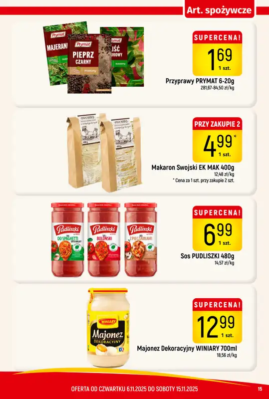 Delikatesy Piotruś Pan - gazetka promocyjna Gazetka od czwartku 06.11 do soboty 15.11 - strona 15