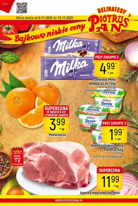 Delikatesy Piotruś Pan - gazetka promocyjna Gazetka od czwartku 06.11 do soboty 15.11