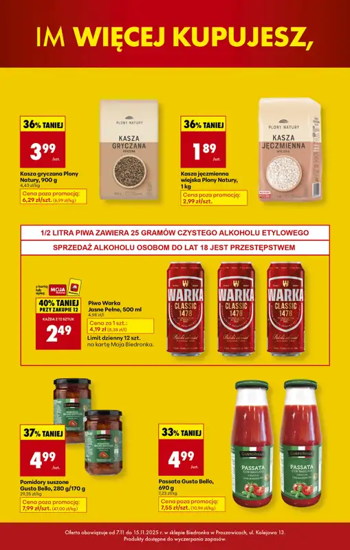 Biedronka - gazetka promocyjna BIEDRONKA WIELKIE OTWARCIE! PROSZOWICE, ul. Kolejowa 13 od piątku 07.11 do soboty 15.11 - strona 6