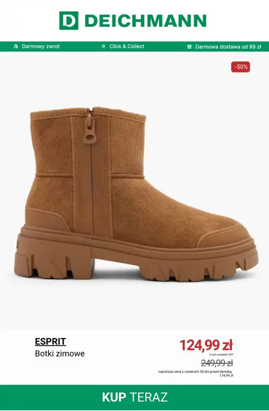 Deichmann - gazetka promocyjna Botki damskie z wyprzedaży od piątku 07.11  - strona 2