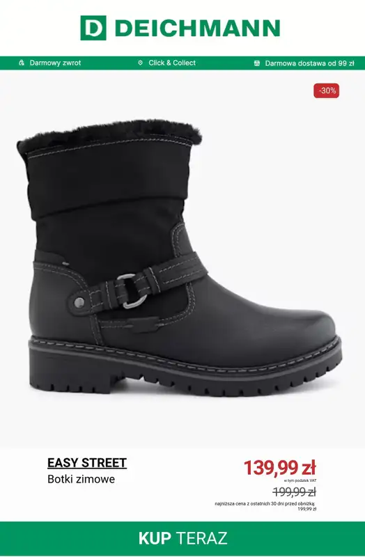 Deichmann - gazetka promocyjna Botki damskie z wyprzedaży od piątku 07.11  - strona 9