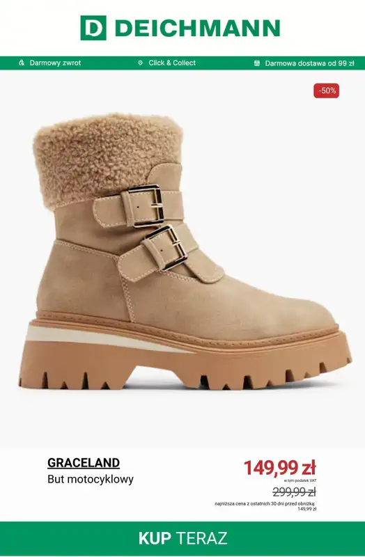 Deichmann - gazetka promocyjna Botki damskie z wyprzedaży od piątku 07.11  - strona 4
