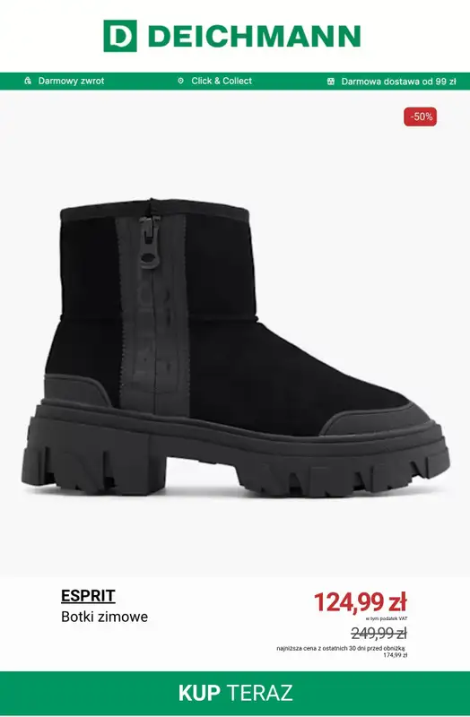 Deichmann - gazetka promocyjna Botki damskie z wyprzedaży od piątku 07.11  - strona 10