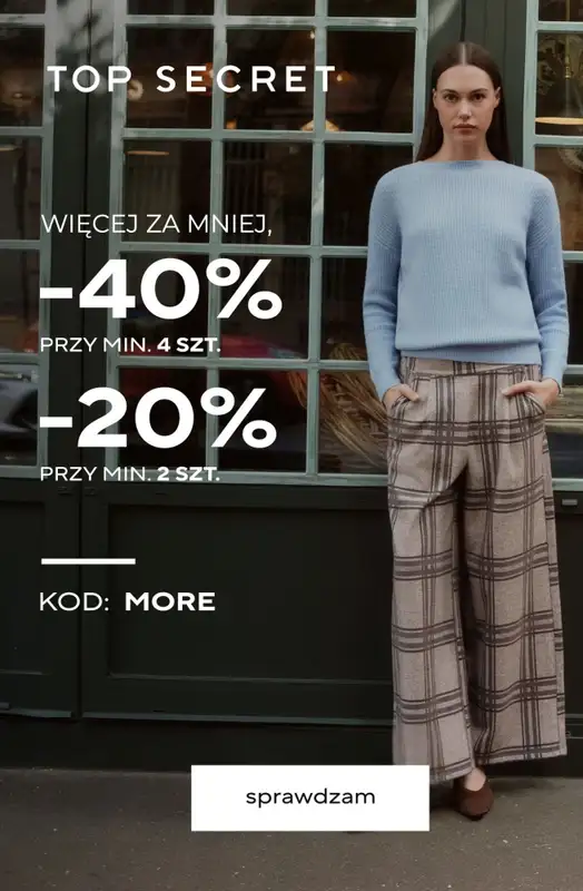 Top Secret - gazetka promocyjna -40% przy zakupie 4 produktów od czwartku 06.11 do środy 12.11