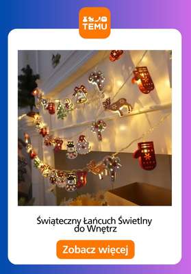 Świąteczny Łańcuch Świetlny do Wnętrz