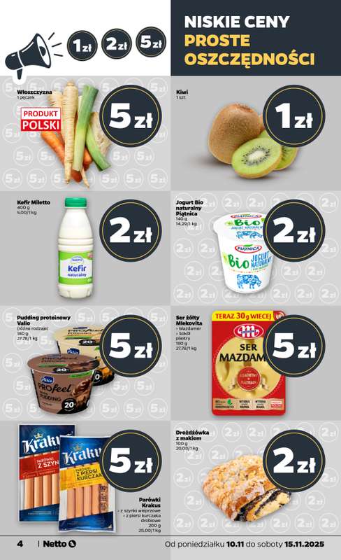 Netto - gazetka promocyjna Gazetka Spożywcza od poniedziałku 10.11 do soboty 15.11 - strona 4