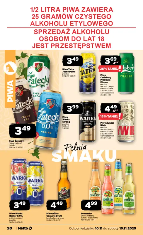 Netto - gazetka promocyjna Gazetka Spożywcza od poniedziałku 10.11 do soboty 15.11 - strona 20
