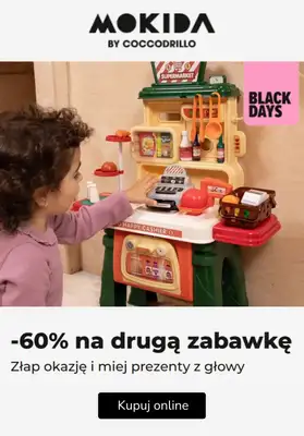BLACK FRIDAY - gazetka promocyjna Mokida | -60% na drugą zabawkę od czwartku 06.11 do poniedziałku 17.11