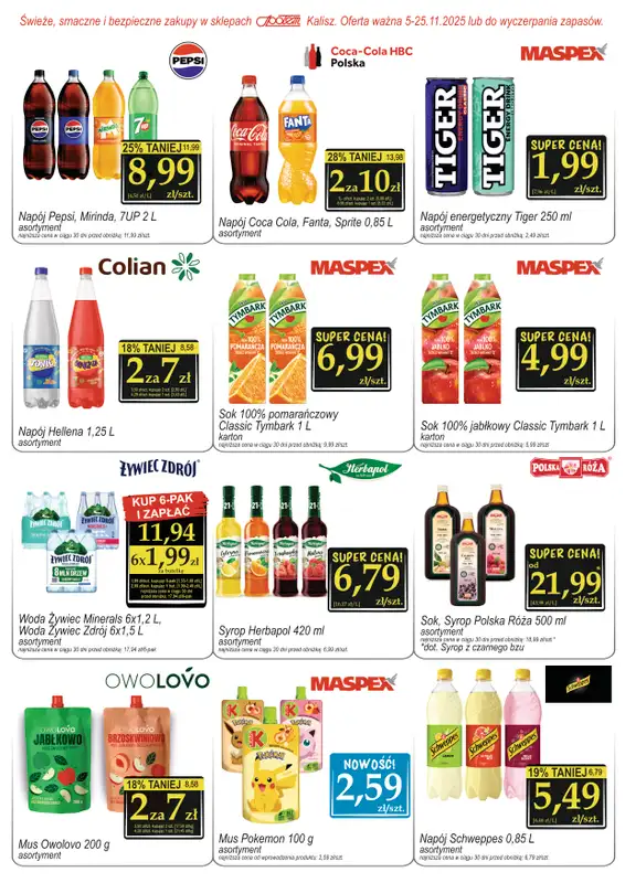 Społem - Blisko i Korzystnie - gazetka promocyjna Gazetka PSS Kalisz od czwartku 06.11 do wtorku 25.11 - strona 5