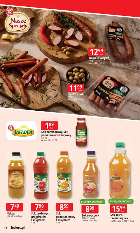 Leclerc - gazetka promocyjna Oferta E.Leclerc | Tanio to tu! od poniedziałku 10.11 do poniedziałku 17.11 - strona 12