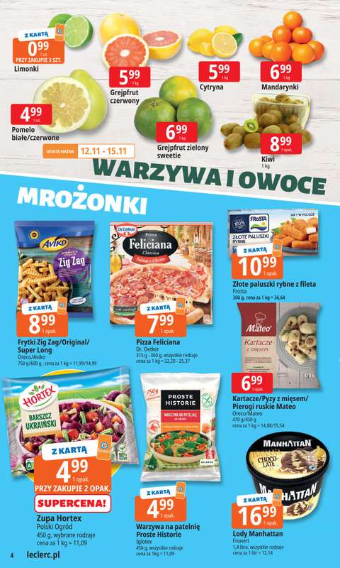 Leclerc - gazetka promocyjna Oferta E.Leclerc | Tanio to tu! od poniedziałku 10.11 do poniedziałku 17.11 - strona 4