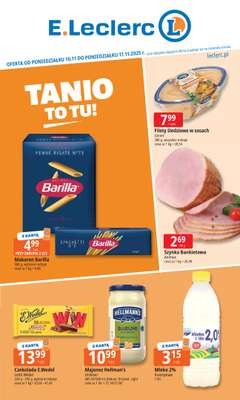 Leclerc - gazetka promocyjna Oferta E.Leclerc | Tanio to tu! od poniedziałku 10.11 do poniedziałku 17.11