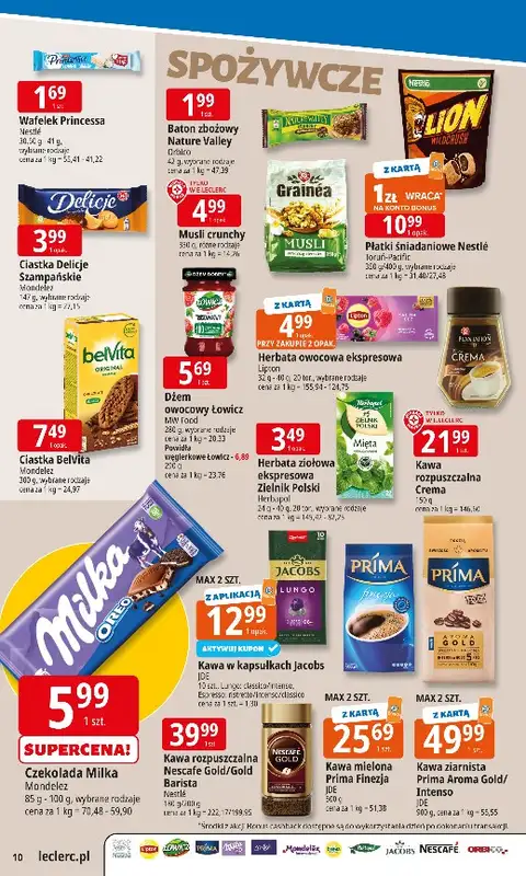 Leclerc - gazetka promocyjna Oferta E.Leclerc | Tanio to tu! od poniedziałku 10.11 do poniedziałku 17.11 - strona 10